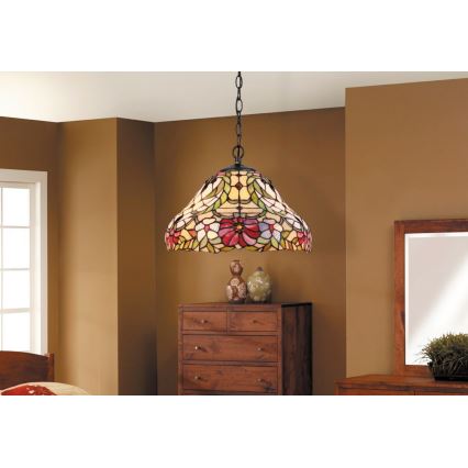 Rabalux - Tiffany Hanglamp 2xE27/60W/230V