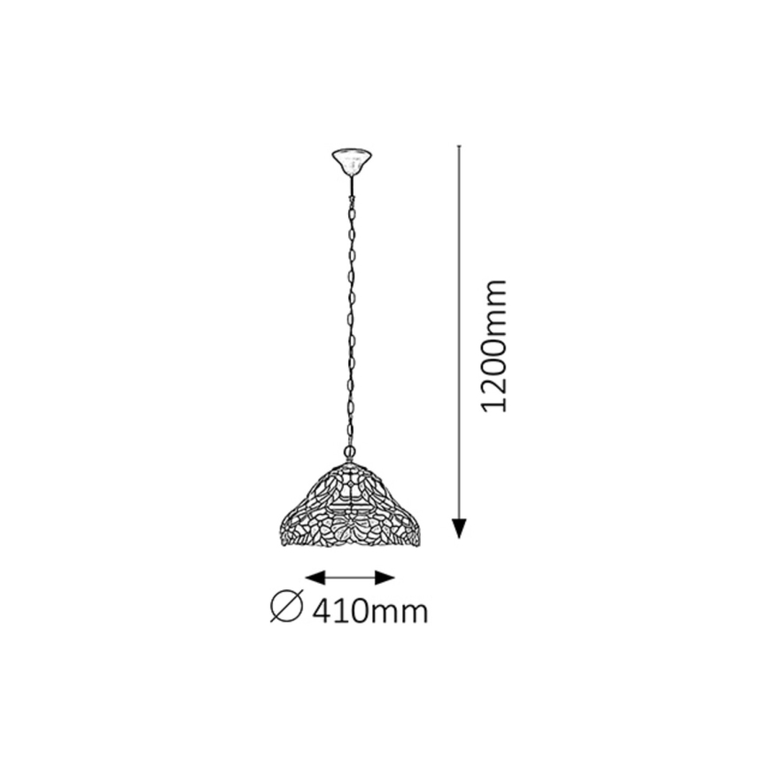 Rabalux - Tiffany Hanglamp 2xE27/60W/230V