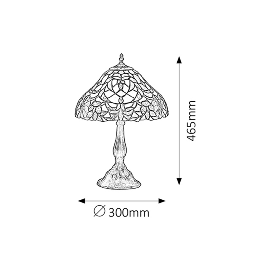 Rabalux - Tiffany tafellamp 1xE27/60W/230V