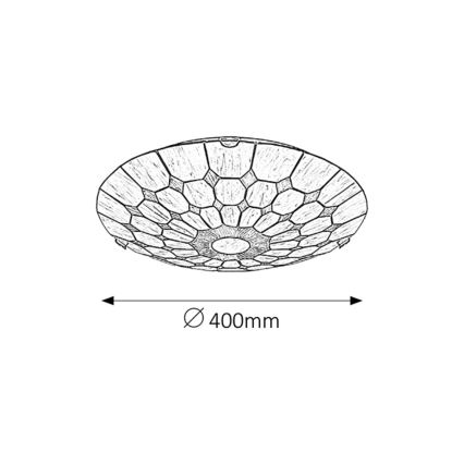 Rabalux - Tiffany glas-in-lood plafondlamp 2xE27/60W/230V diameter 40 cm