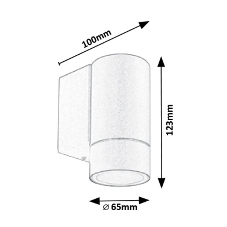 Rabalux - Buiten wandlamp 1xGU10/10W/230V IP54 grijs