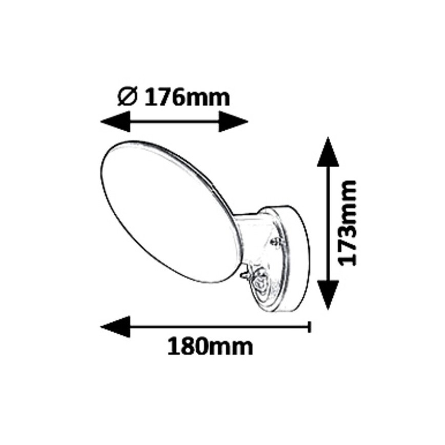 Rabalux 8135 - LED Wandlamp voor buiten met sensor VARNA LED/12W/230V IP54