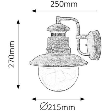 Rabalux - Buiten wandlamp 1xE27/60W /230V IP44