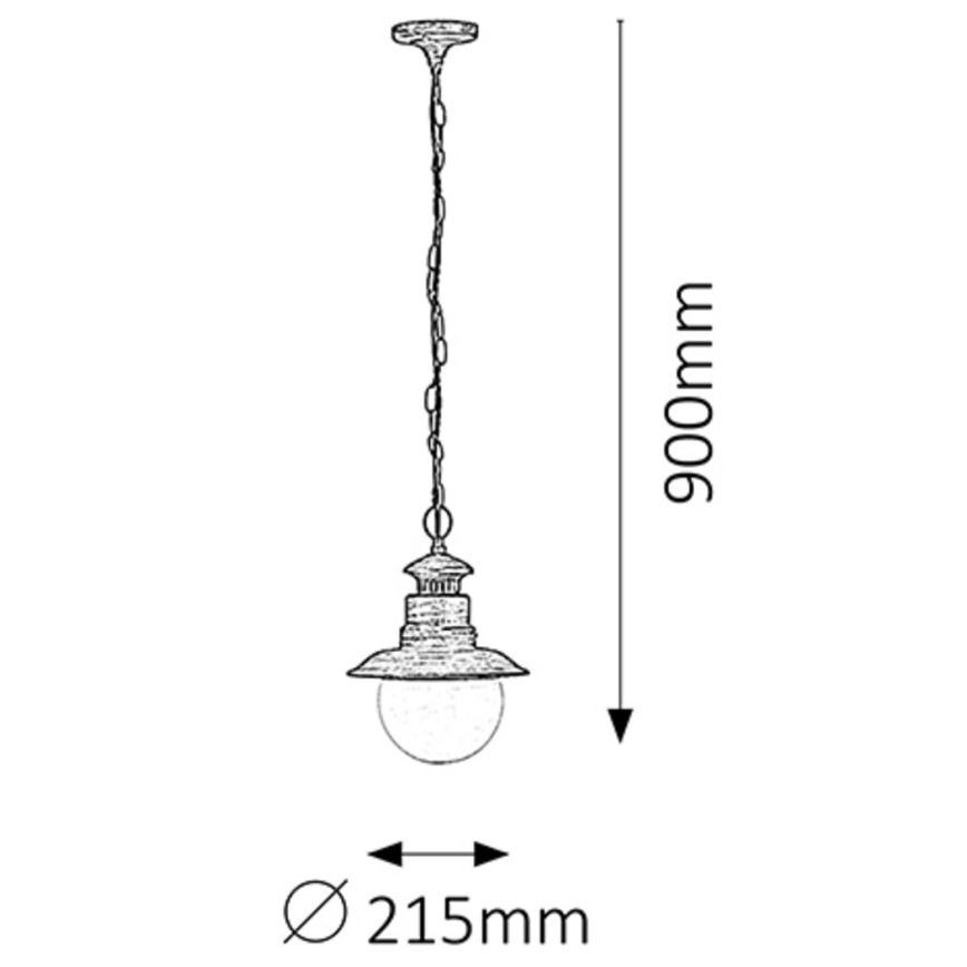 Rabalux - Hanglamp voor buiten 1xE27/60W IP44