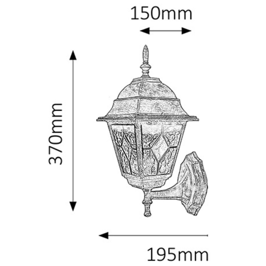 Rabalux - Buiten wandlamp 1xE27/60W/230V