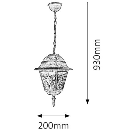 Rabalux - Buitenlamp 1xE27/60W/230V