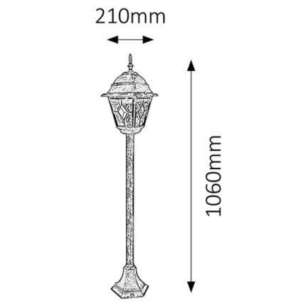 Rabalux - Buitenlamp 1xE27/60W/230V