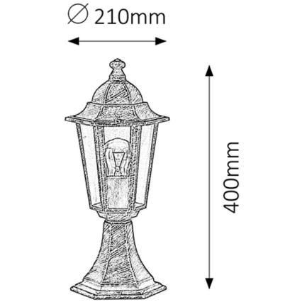 Rabalux - Buitenlamp 1xE27/60W/230V