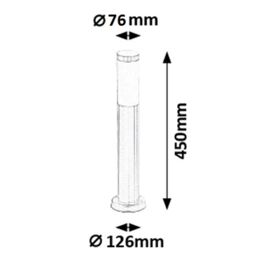 Rabalux 8263 - Buitenlamp INOX TORCH 1xE27/25W IP44