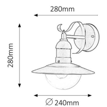 Rabalux - Buiten wandlamp 1xE27/60W/230V IP44