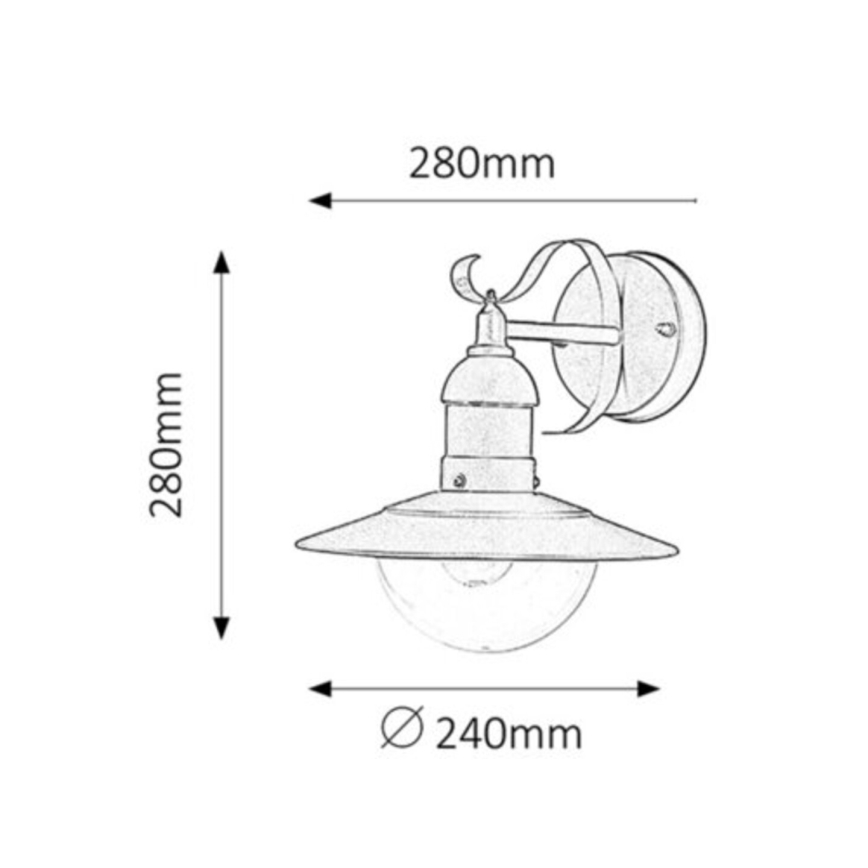 Rabalux - Buiten wandlamp 1xE27/60W/230V IP44