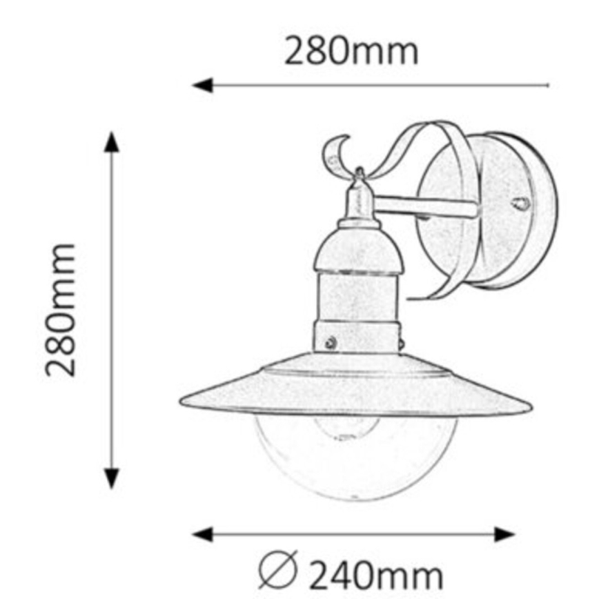 Rabalux - Buiten wandlamp 1xE27/60W/230V IP44
