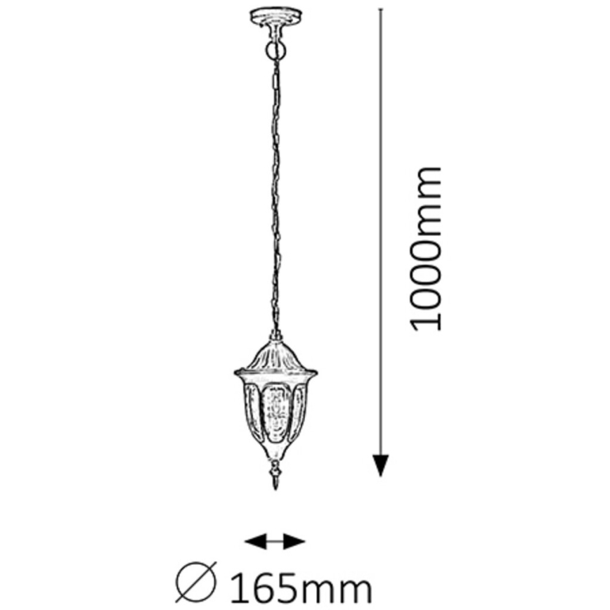 Rabalux - Buitenhanglamp 1xE27/60W/230V IP43 zwart