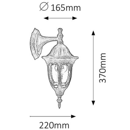 Rabalux - Buiten wandlamp 1xE27/60W/230V