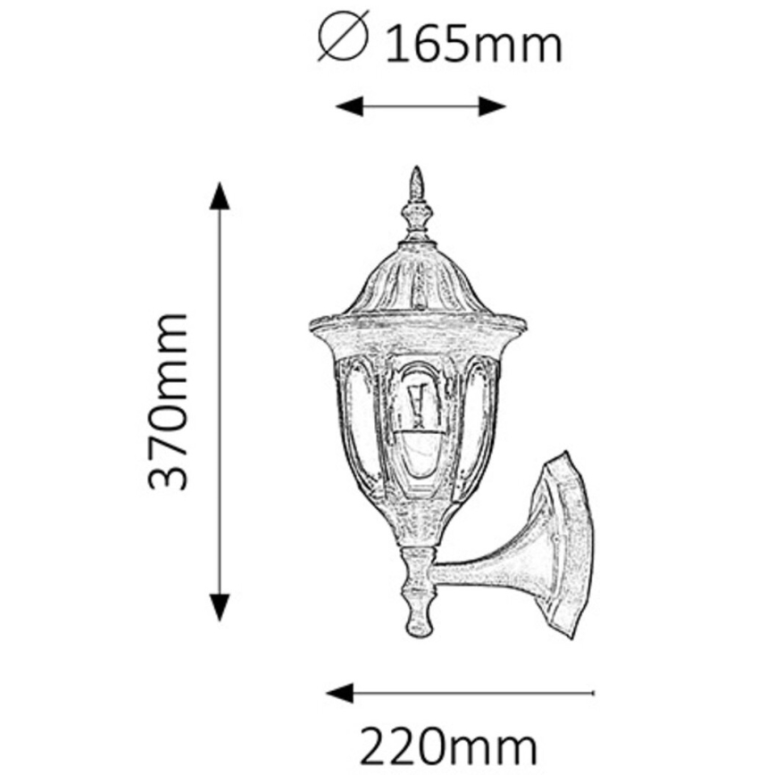 Rabalux - Buiten wandlamp 1xE27/60W/230V