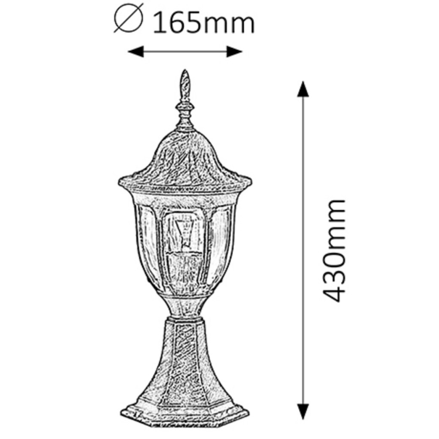 Rabalux - Buitenlamp 1xE27/60W/230V IP43 goud/patina/zwart