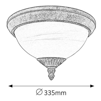 Rabalux - Plafondverlichting buiten 2xE27/40W/230V