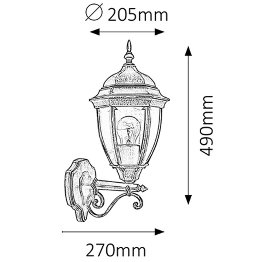 Rabalux - Buiten wandlamp 1xE27/100W/230V IP44