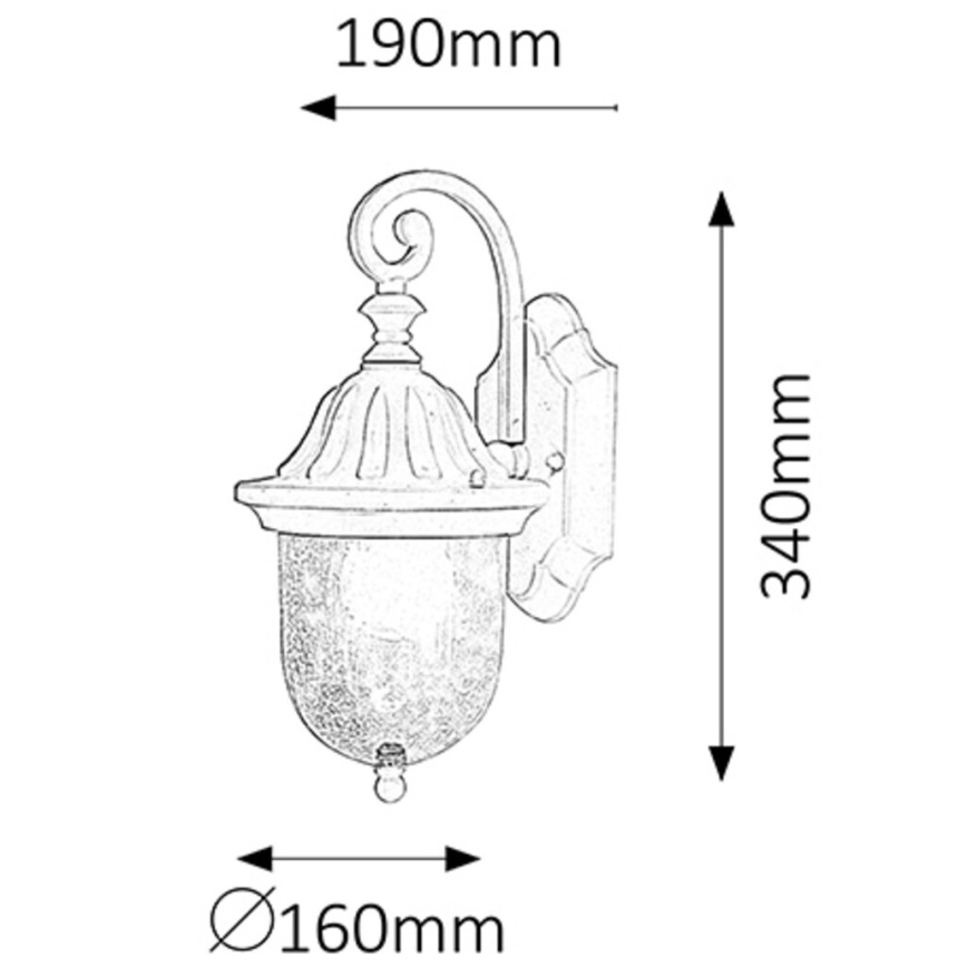Rabalux - Buiten wandlamp 1xE27/60W/230V