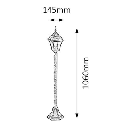 Rabalux 8395 - Buitenlamp TOSCANA 1xE27/60W/230V IP44