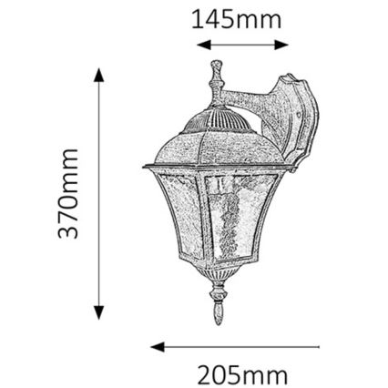 Rabalux - Buiten wandlamp 1xE27/60W/230V IP44