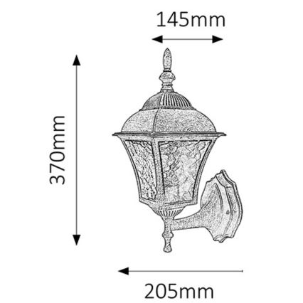 Rabalux 8397 - Buiten wandlamp TOSCANA 1xE27/60W/230V IP44