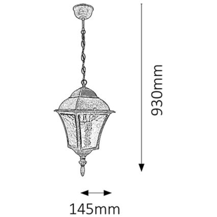 Rabalux - Buiten kroonluchter 1xE27/60W/230V IP44