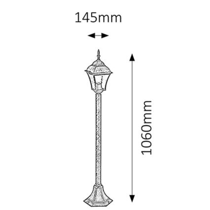 Rabalux - Buitenlamp 1xE27/60W/230V IP44