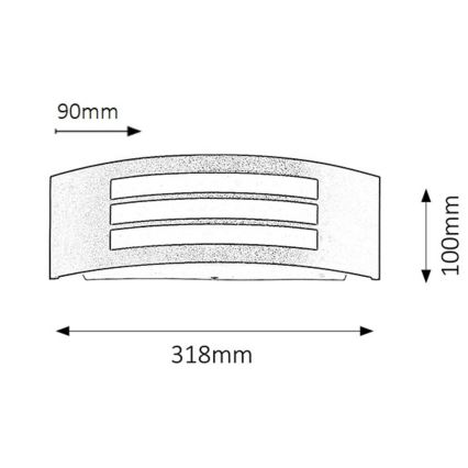 Rabalux - Buiten wandlamp 1xE27/14W/230V IP44