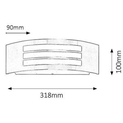 Rabalux - Buiten wandlamp 1xE27/14W/230V IP44