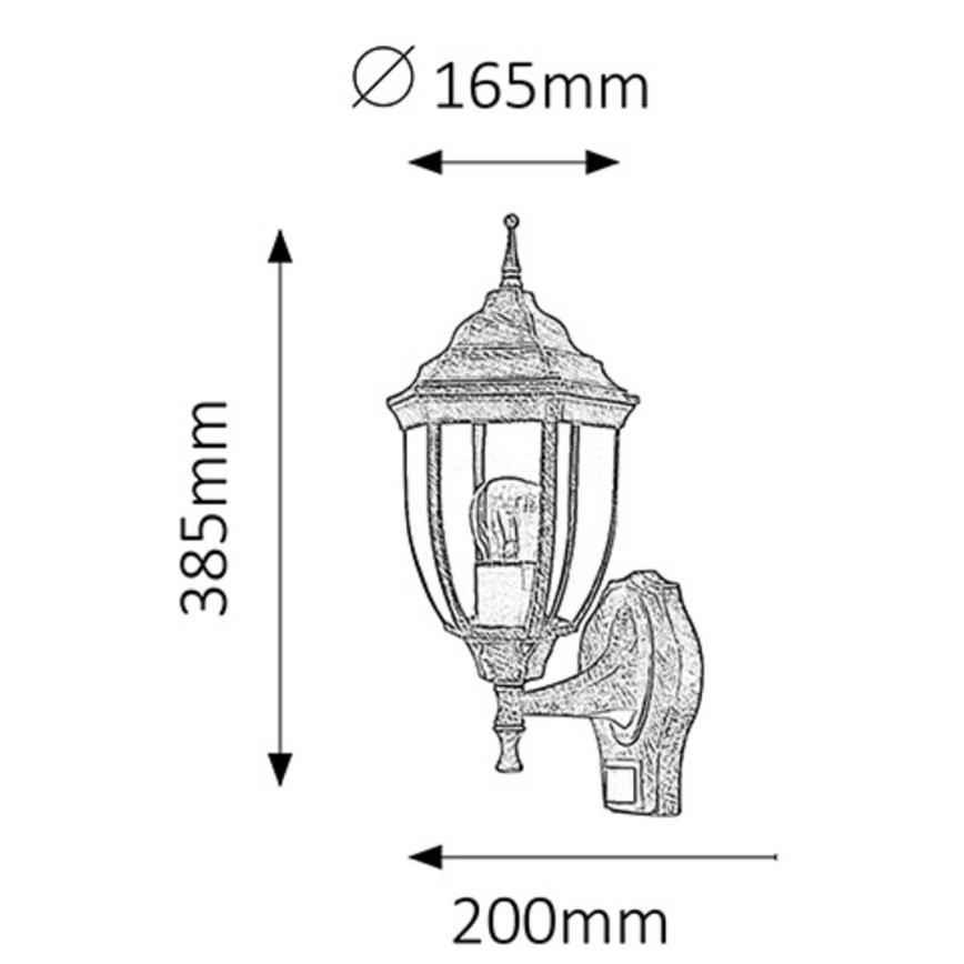 Rabalux - Buitenlicht met sensor 1xE27/60W/230V