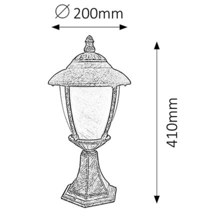 Rabalux - Buitenlamp 1xE27/60W/230V