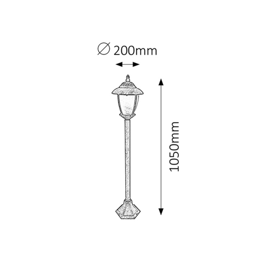 Rabalux - Buitenlamp 1xE27/60W/230V 105 cm