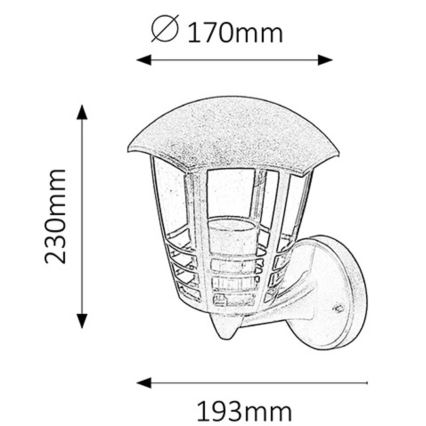 Rabalux - Buiten wandlamp 1xE27/60W/230V IP44