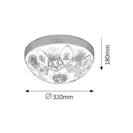 Rabalux - Plafondlamp 2xE27/60W/230V