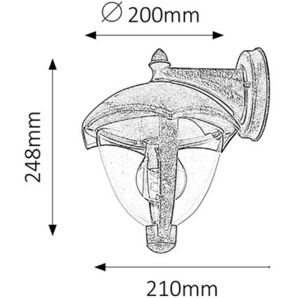 Rabalux - Buitenlicht 1xE27/40W/230V IP44