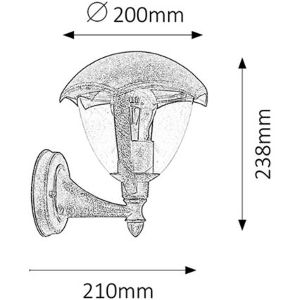 Rabalux - Buitenlicht 1xE27/40W/230V IP44