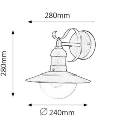 Rabalux - Buiten wandlamp 1xE27/60W/230V