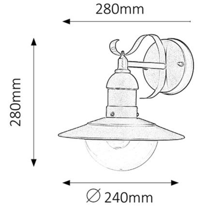 Rabalux - Buiten wandlamp 1xE27/60W/230V IP44