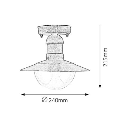 Rabalux - Plafondverlichting buiten 1xE27/60W IP44