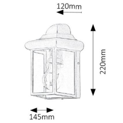 Rabalux - Buiten wandlamp 1xE27/60W/230V IP43 wit