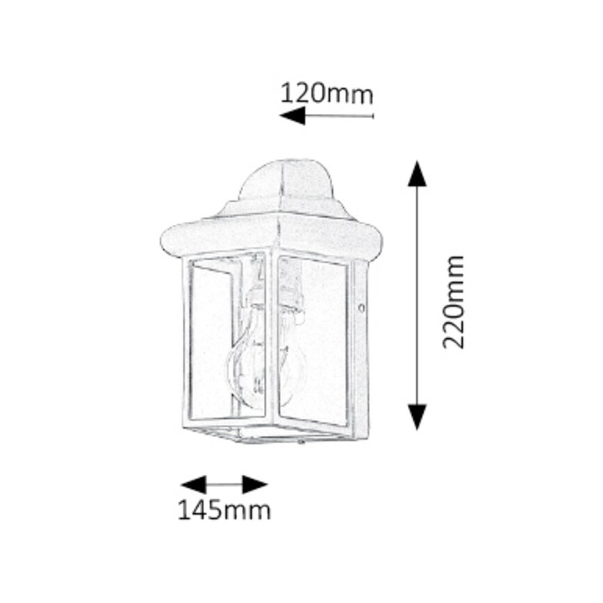 Rabalux - Buiten wandlamp 1xE27/60W/230V IP43