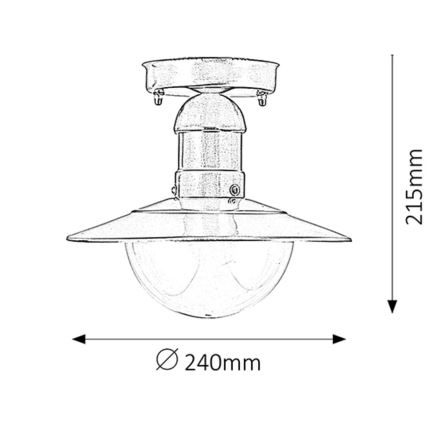 Rabalux - Plafondverlichting buiten 1xE27/60W IP44