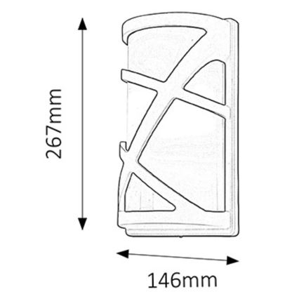 Rabalux - Buiten wandlamp 1xE27/40W IP54