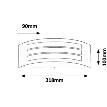 Rabalux - Buiten wandlamp 1xE27/14W IP44