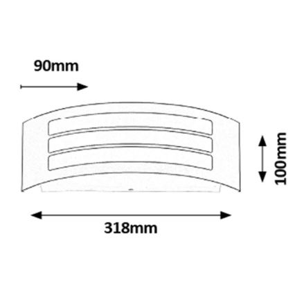 Rabalux - Buiten wandlamp 1xE27/14W IP44