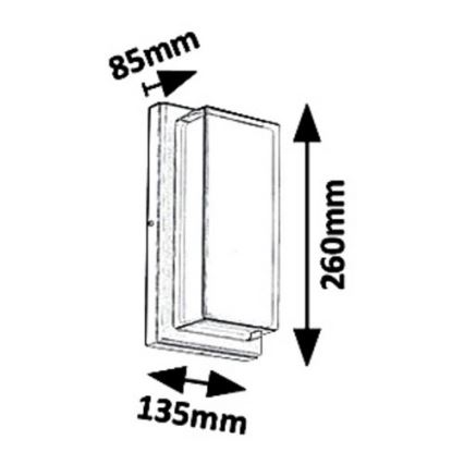 Rabalux - LED Wandlamp voor buiten ANDORRA LED/12W/230V IP54