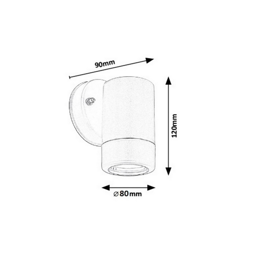 Rabalux 8836 - Wittte Buiten wandlamp MEDINA 1x GU10 / 10W / 230V IP44