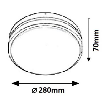 Rabalux - LED buitenplafondlamp HAMBURG LED/12W/230V IP44