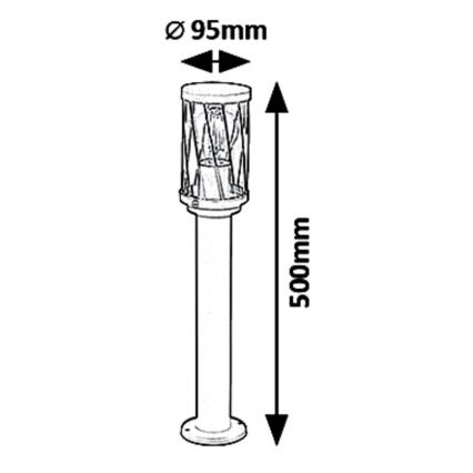 Rabalux 8889 - Buitenlamp BUDAPEST 1xE27/40W/230V IP44